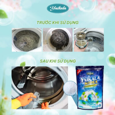 thực tế sử dụng bột tẩy lồng máy giặt YNIKALA