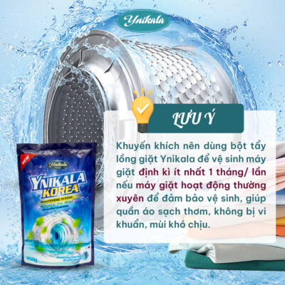 Lưu ý sử dụng bột tẩy lồng máy giặt YNIKALA