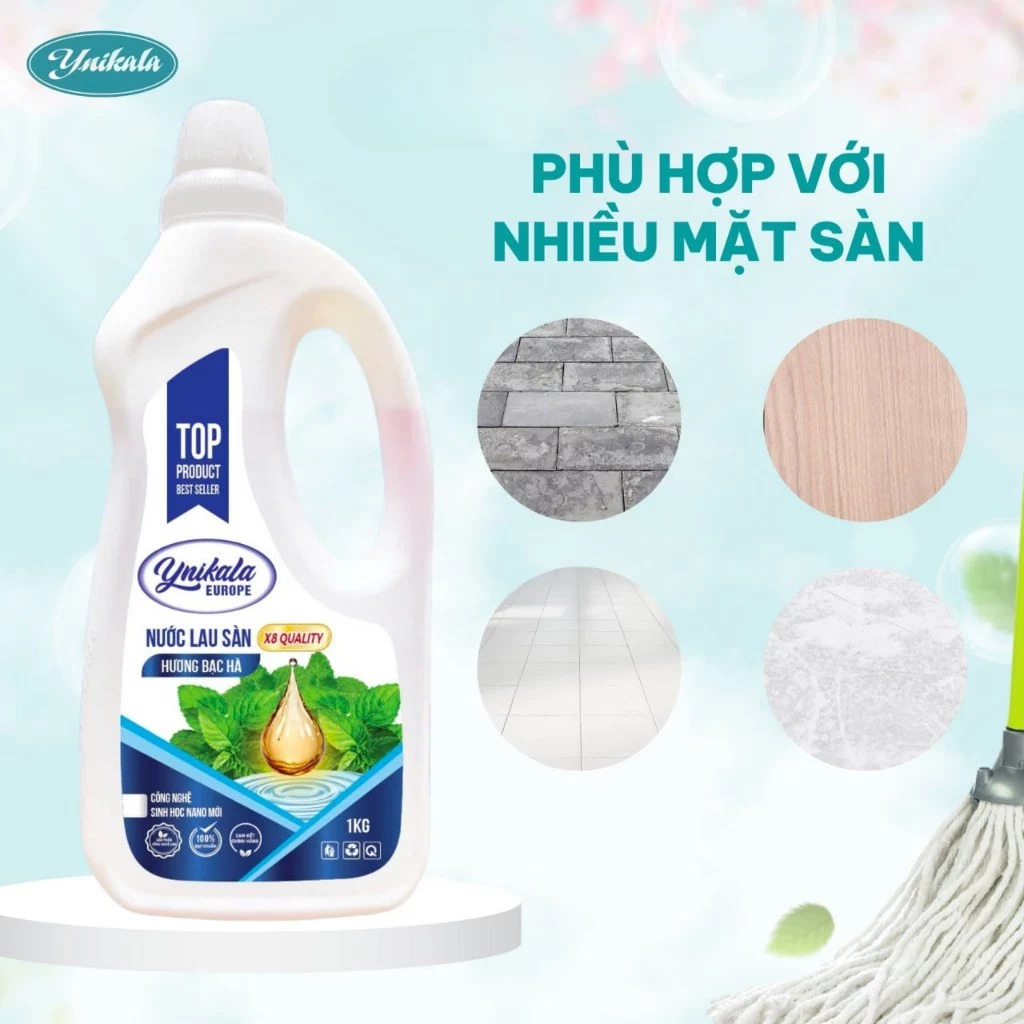 nuoc-lau-san (3) Nước lau sàn YNIKALA hương bạc hà phù hợp với đa dạng mặt sàn