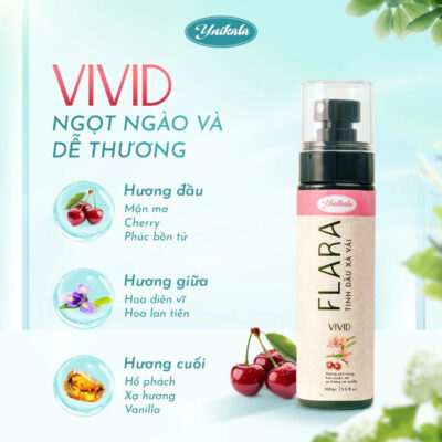 Tinh dầu xả vải Flara hương Vivid Tinh dầu xả vải Flara hương Vivid